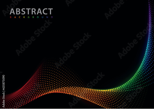 Abstract Wavy Dotted Mesh i...