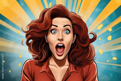 Excited Clapping Illustrate her clapping her hands - colorfull graphic novel illustration in comic style