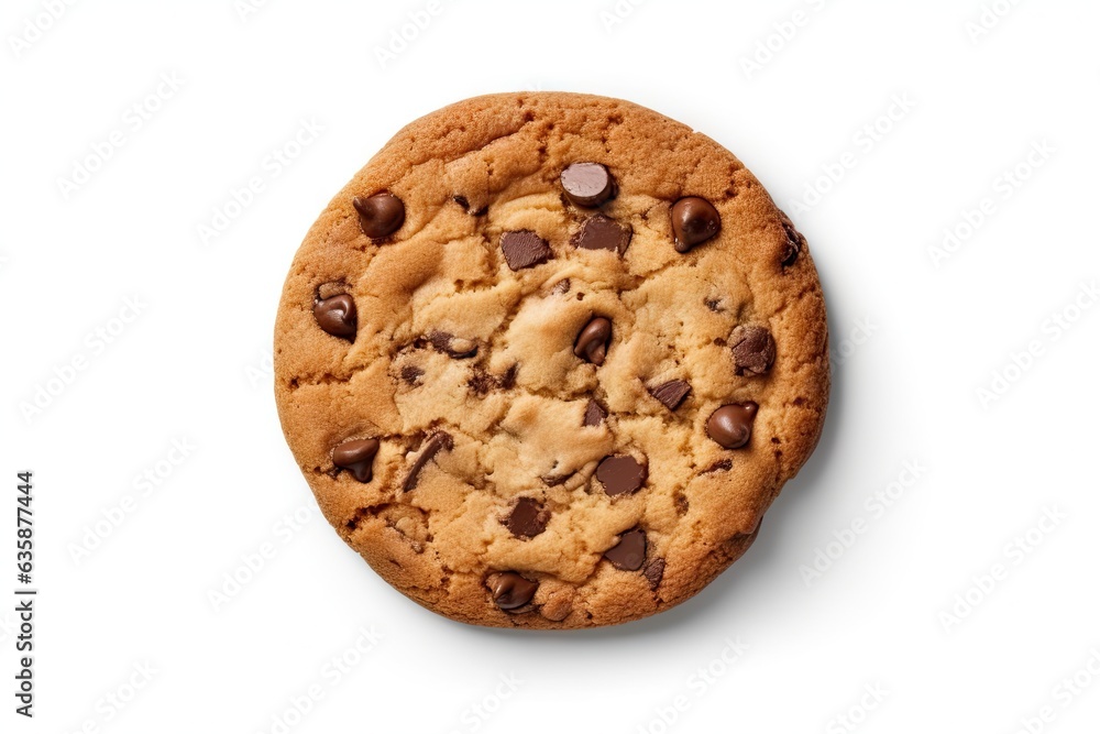 Chocolate chip cookies on a white background isolated. Homemade happiness. Crunchy biscuit Chocolate chip cookies on a white background isolated. Homemade happiness. Crunchy biscuit