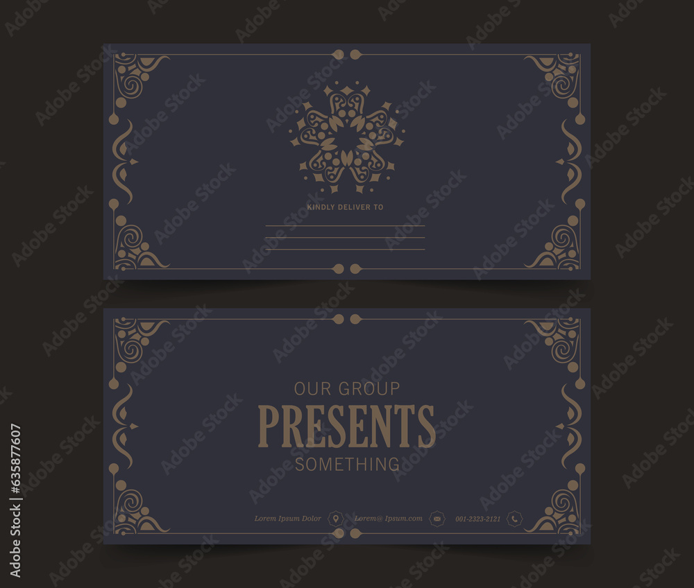 Invitation Card with Ornamental Logo