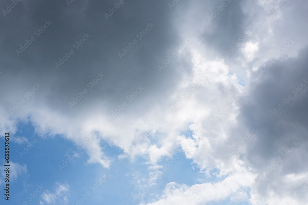 Fototapeta premium Blue sky with white clouds, weather concept