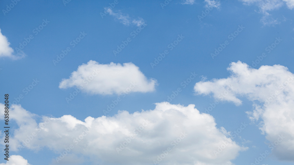 White clouds on blue sky, weather concept White clouds on blue sky, weather concept