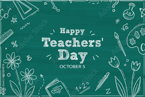Free vector hand drawn teachers' day background photo