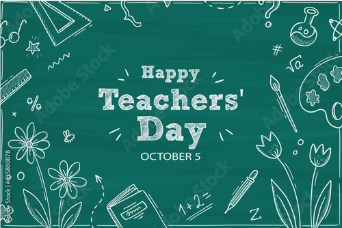 Free vector hand drawn teachers' day background