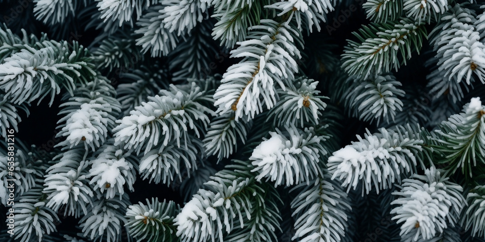 background of the branches of fir tree