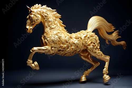 golden horse statue