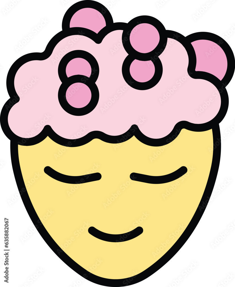 Head hair wash icon outline vector. Salon haircut. Shampoo beauty color flat Head hair wash icon outline vector. Salon haircut. Shampoo beauty color flat