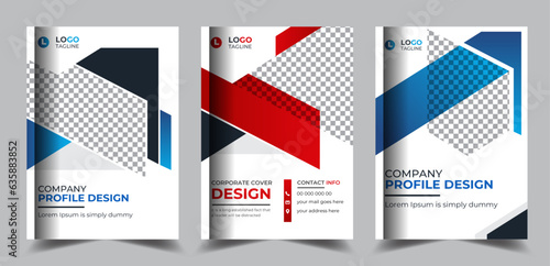 Company brochure template, Annual report, book cover corporate geometric brochure design template, A4 size.