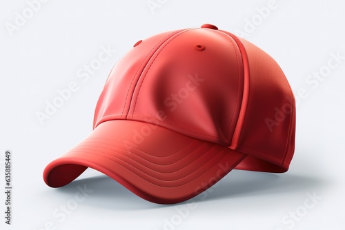 Red cap isolated on white background.