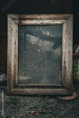 old wooden window