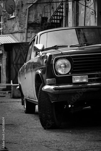vintage car in the street