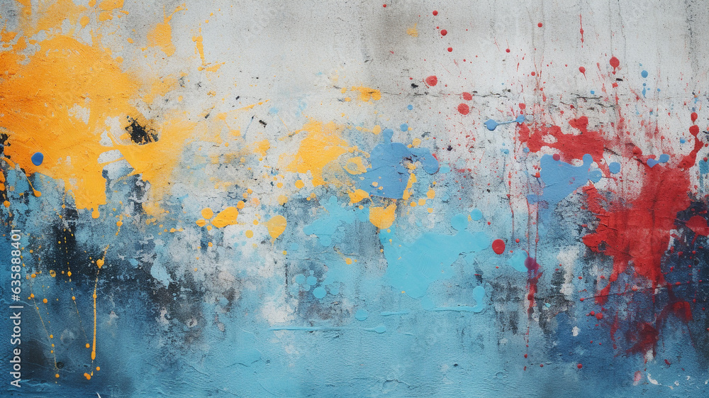Naklejka premium Spray painting concrete wall background. Generative AI