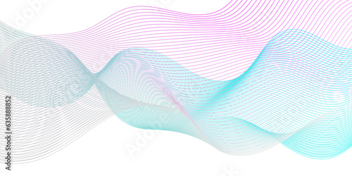 Abstract blue wave background Seamless blue wave technology, Vector wave lines flowing dynamic colorful blue isolated on white background for concept technology, digital, communication, science, music © MdLothfor