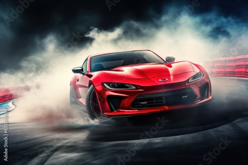 a car, super car, Car Drifting , car moving at high speed, racing car, Generative AI © Gasi