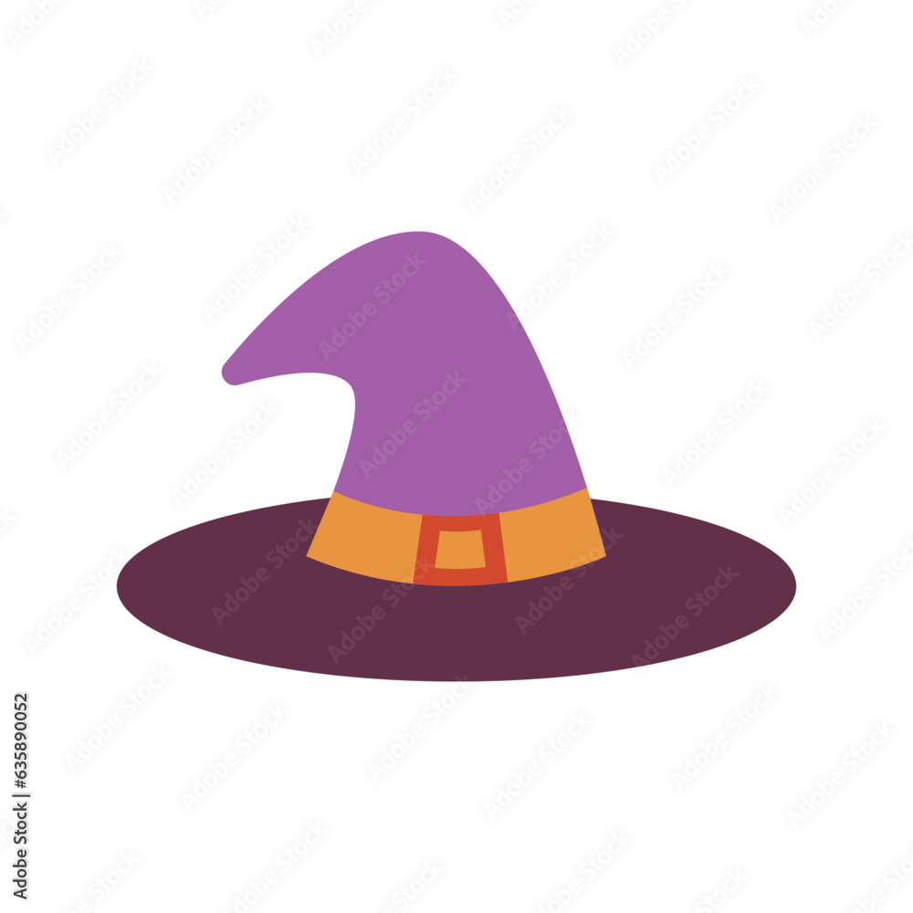 Witch hat Halloween clipart. Vector flat style Halloween witch hat Witch hat Halloween clipart. Vector flat style Halloween witch hat