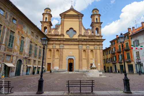 Fototapeta Naklejka Na Ścianę i Meble -  Historic church of Santa Maria Maggiore at Novi Ligure, Italy