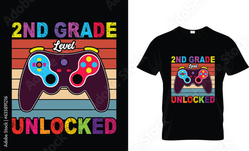 2nd grade level unlocked t -shirt design