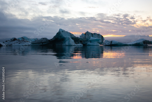 Jökulsárlón Glacier Lagoon is a lake dotted with towering icebergs carved from the Breiðamerkurjökull glacier.