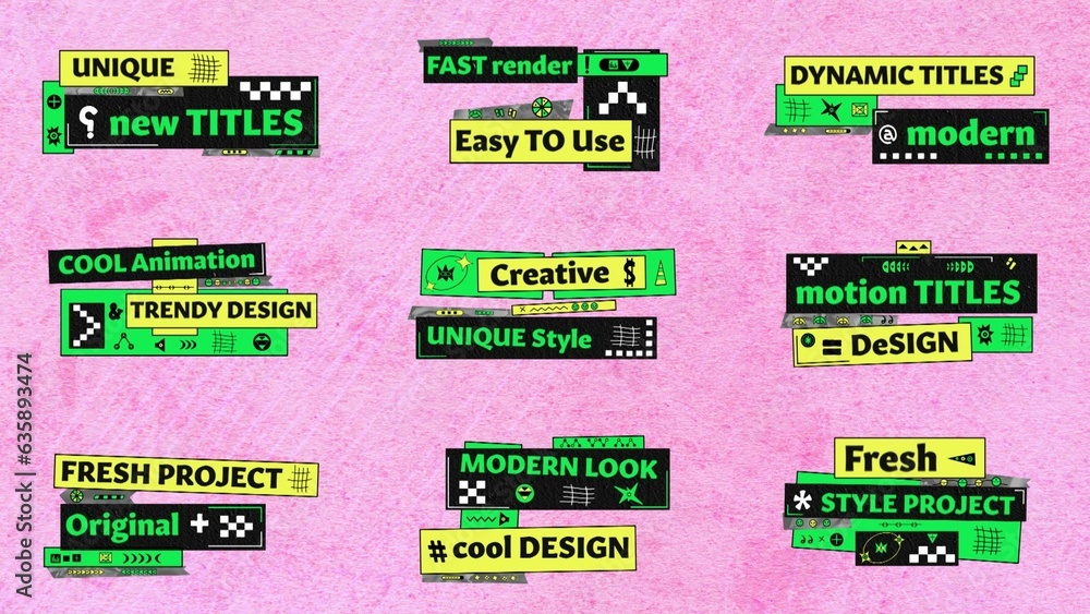 Dynamic Funny Titles Stock Template Adobe Stock