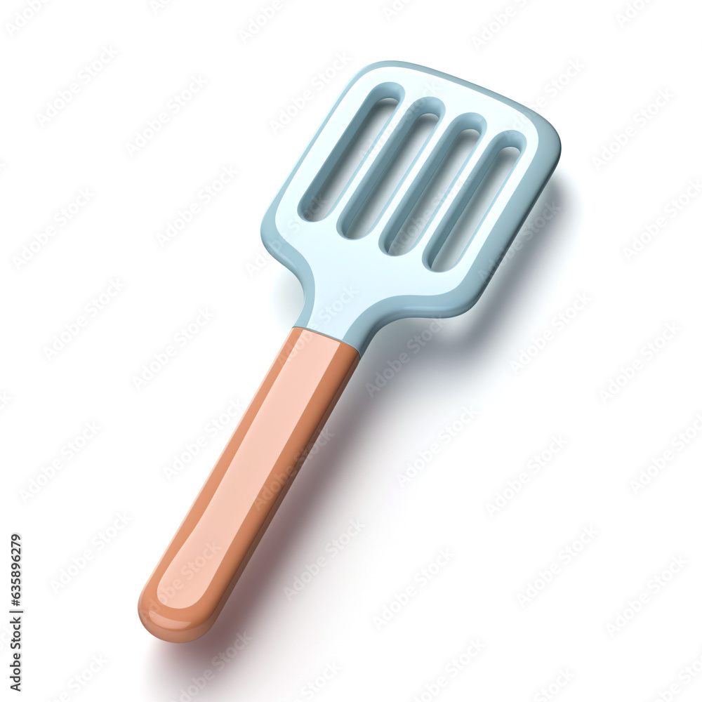 cooking spatula 3d icon. Cooking utensils for cooking. Isolated object on white background. cooking spatula 3d icon. Cooking utensils for cooking. Isolated object on white background.
