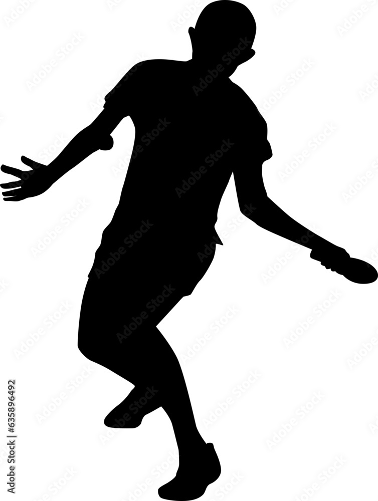Obraz premium table tennis player silhouette