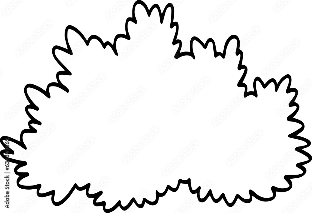 Naklejka premium hand drawn bush illustration.