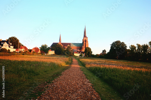 Photography Catholic cathedral in Scandinavian town