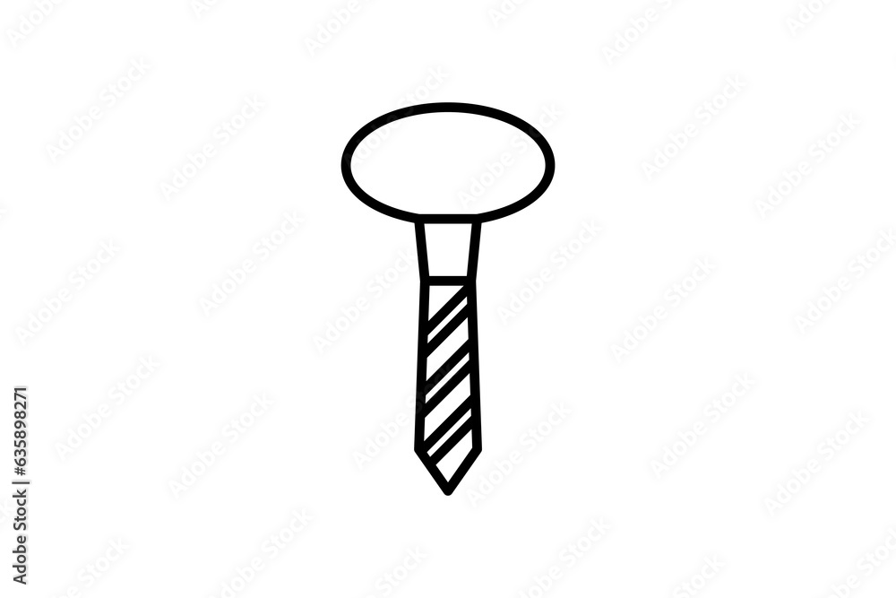 Tie Icon. Icon related to clothes. line icon style. Simple vector design editable Tie Icon. Icon related to clothes. line icon style. Simple vector design editable