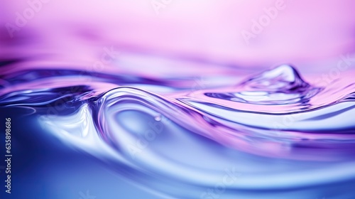  a close up of a water drop with a pink background. generative ai