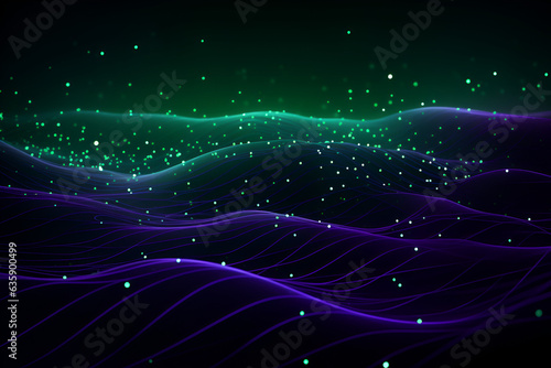 visualization of fractal realms green and violet