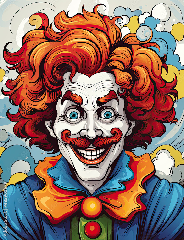 smiling clown doodle illustration smiling clown doodle illustration