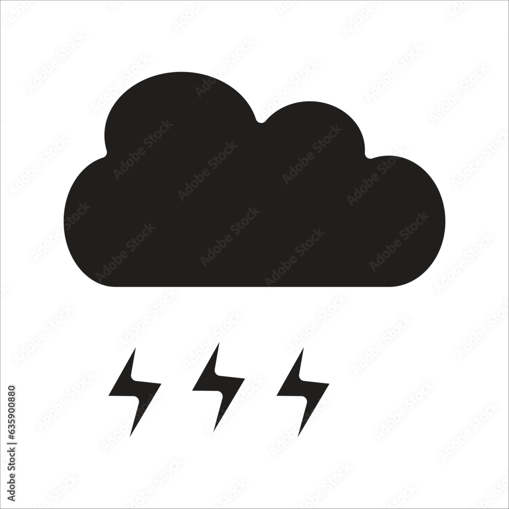 storm vector icon template line storm vector icon template line