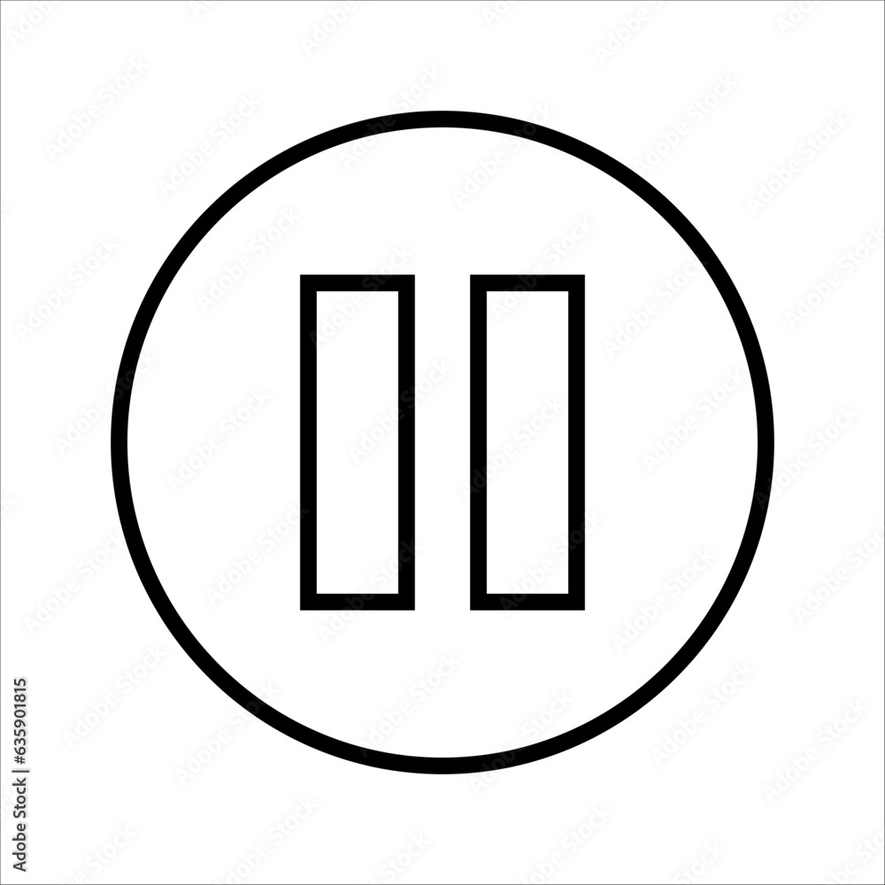 Pause icon, vector illustration. Flat design style. vector pause icon illustration isolated on white background, pause icon Eps10. pause icons graphic design vector symbols. Pause icon, vector illustration. Flat design style. vector pause icon illustration isolated on white background, pause icon Eps10. pause icons graphic design vector symbols.