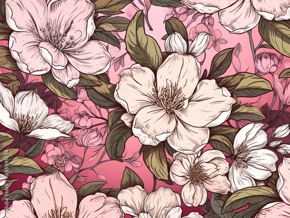pink flowers pattern seamles background pink flowers pattern seamles background