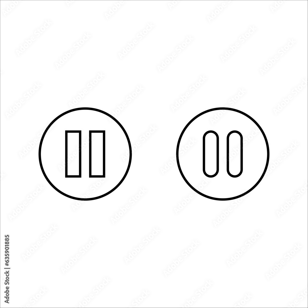 Pause icon, vector illustration. Flat design style. vector pause icon set illustration isolated on white background, pause icon Eps10. pause icons graphic design vector symbols. Pause icon, vector illustration. Flat design style. vector pause icon set illustration isolated on white background, pause icon Eps10. pause icons graphic design vector symbols.