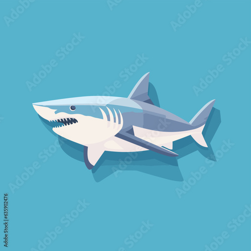 Vector logo cute shark  shark icon  shark sticker