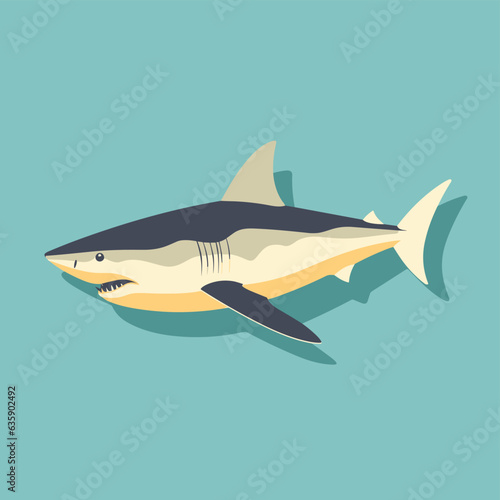 Vector logo cute shark  shark icon  shark sticker