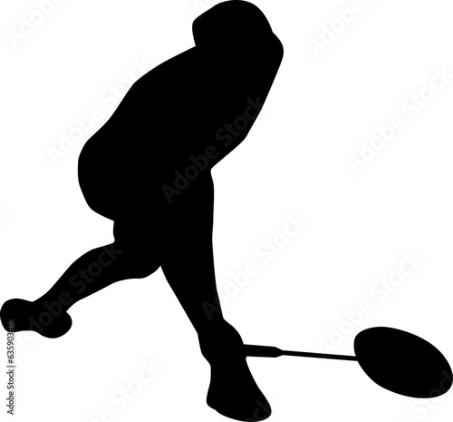 badminton player silhouette