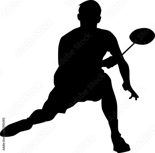 badminton player silhouette