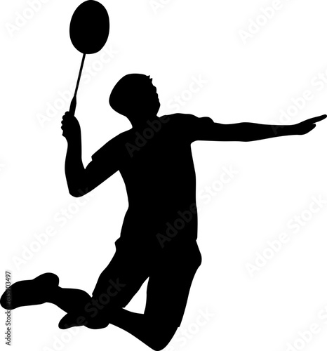 badminton player silhouette
