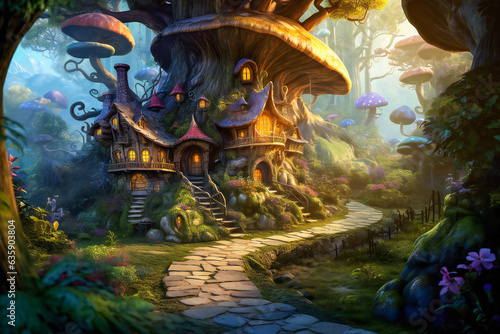 Fairy house in a magic forest © Adrian Grosu
