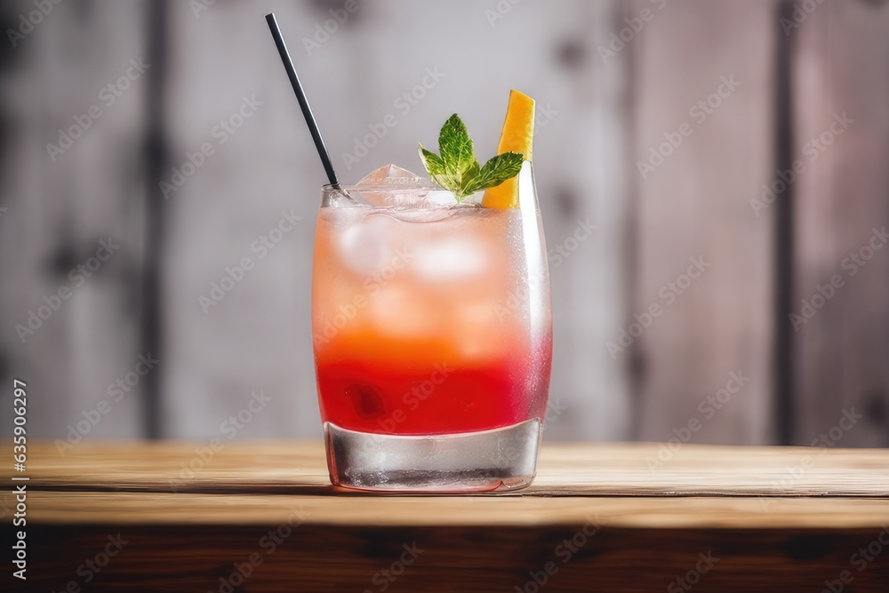 cocktail with ice and lime cocktail with ice and lime