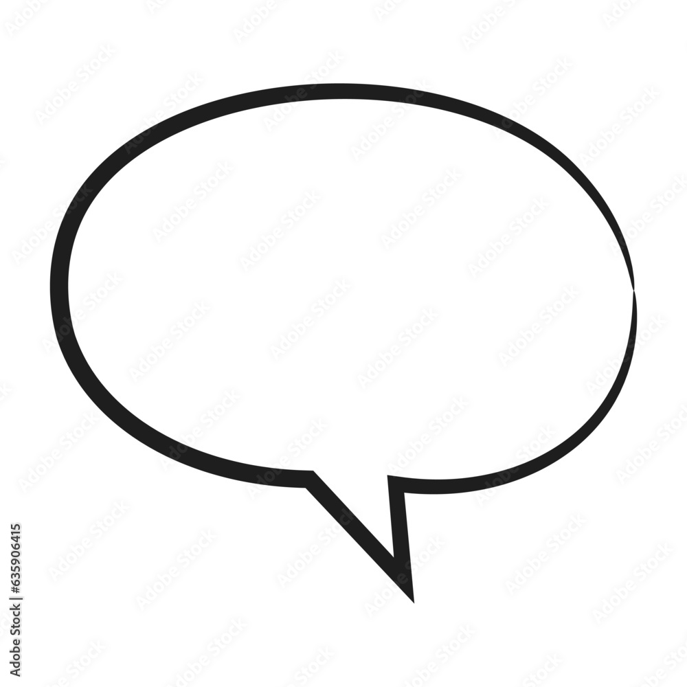 Speech bubble icon. Flat design. Isolated white background Speech bubble icon. Flat design. Isolated white background