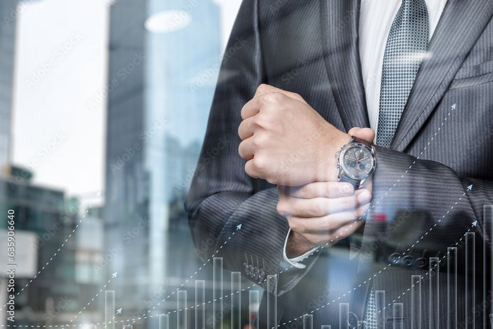 Concept of successful financial growth in business. Concept of successful financial growth in business.
