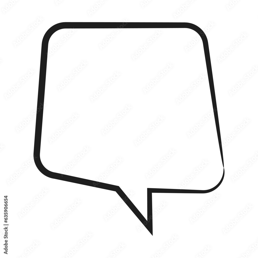 Speech bubble icon. Flat design. Isolated white background Speech bubble icon. Flat design. Isolated white background