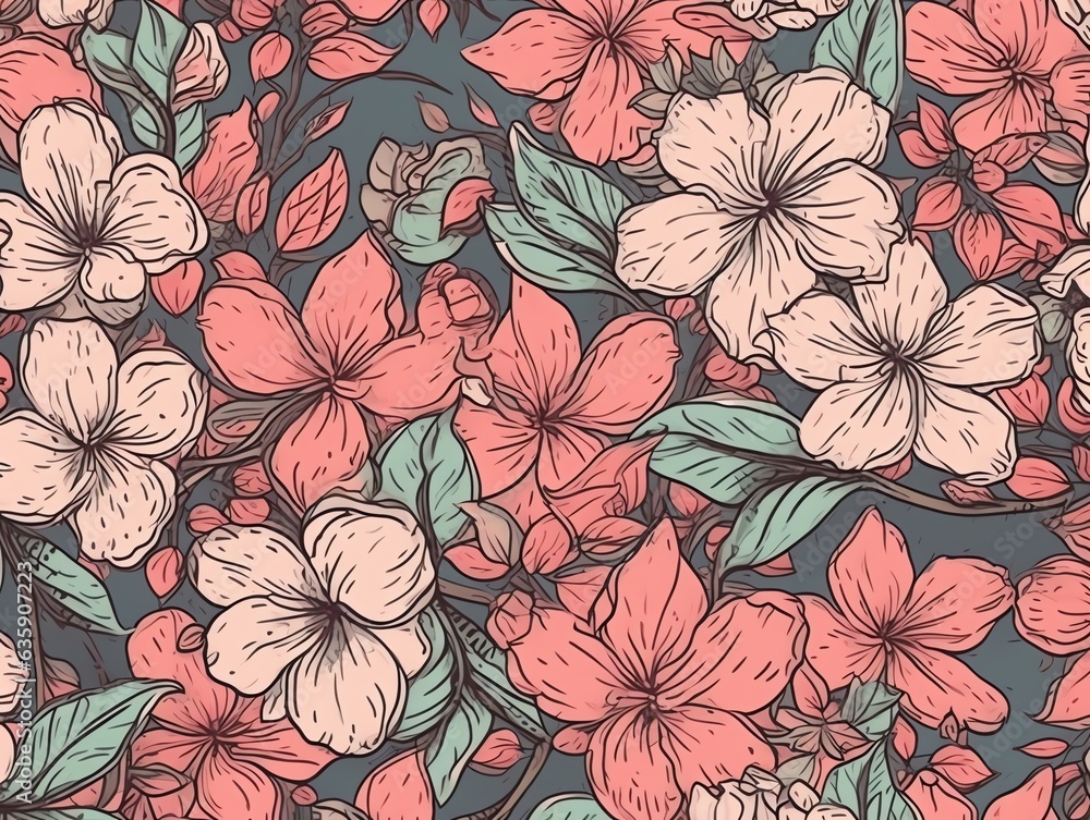 pink flowers pattern seamles background pink flowers pattern seamles background