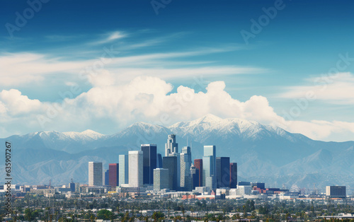 city skyline  Los Angeles