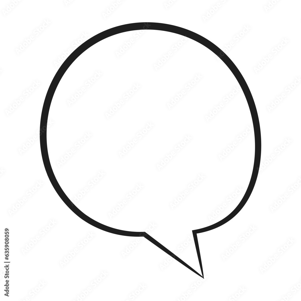 Speech bubble icon. Flat design. Isolated white background Speech bubble icon. Flat design. Isolated white background