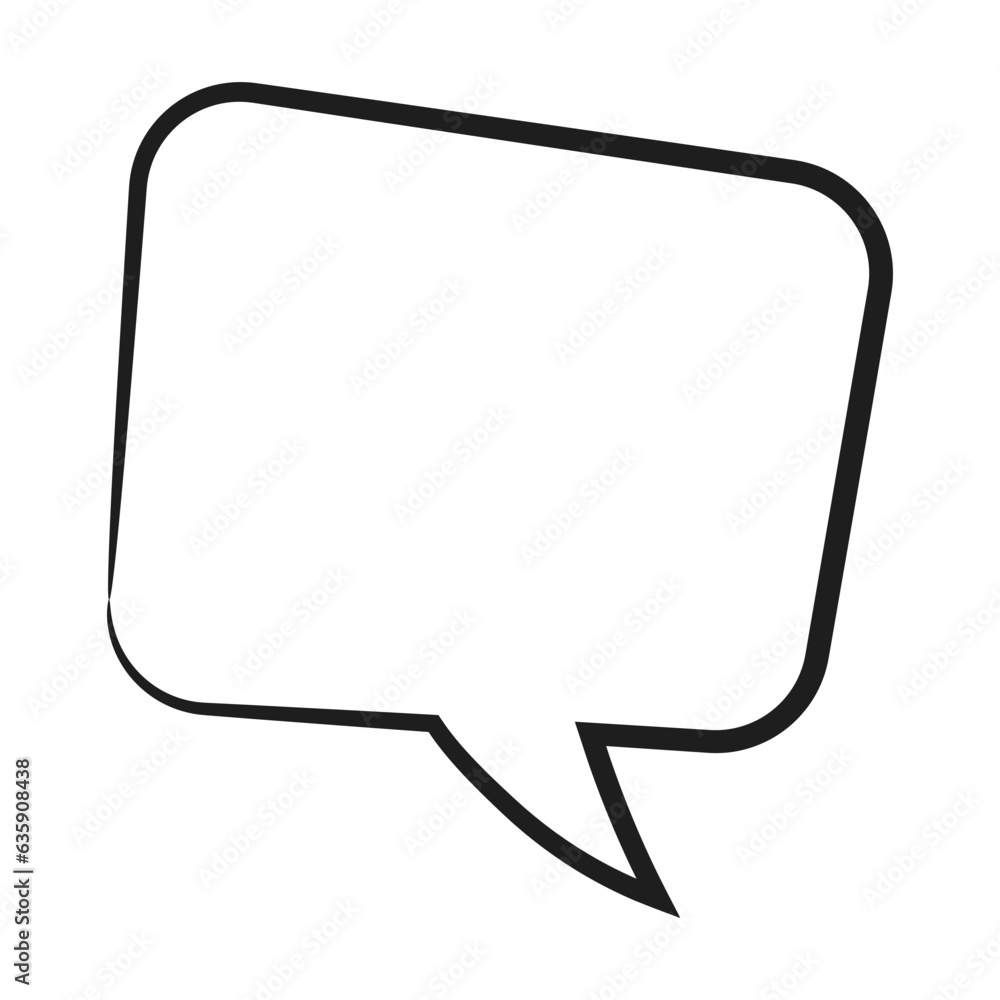 Speech bubble icon. Flat design. Isolated white background Speech bubble icon. Flat design. Isolated white background