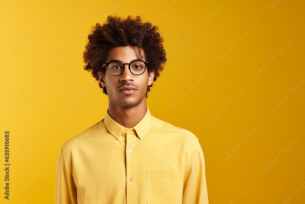 Fototapeta premium glamour stylish fashion and colour glasses make up design costume beautiful man studio shot on lolour background playful vibrant summer lifestyle fashion photo shoot with stylish man,ai generate